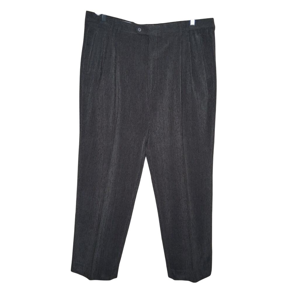 St. Croix Mens Corduroy Microfiber Wool Pleated Pants Trousers Size 40 x 32